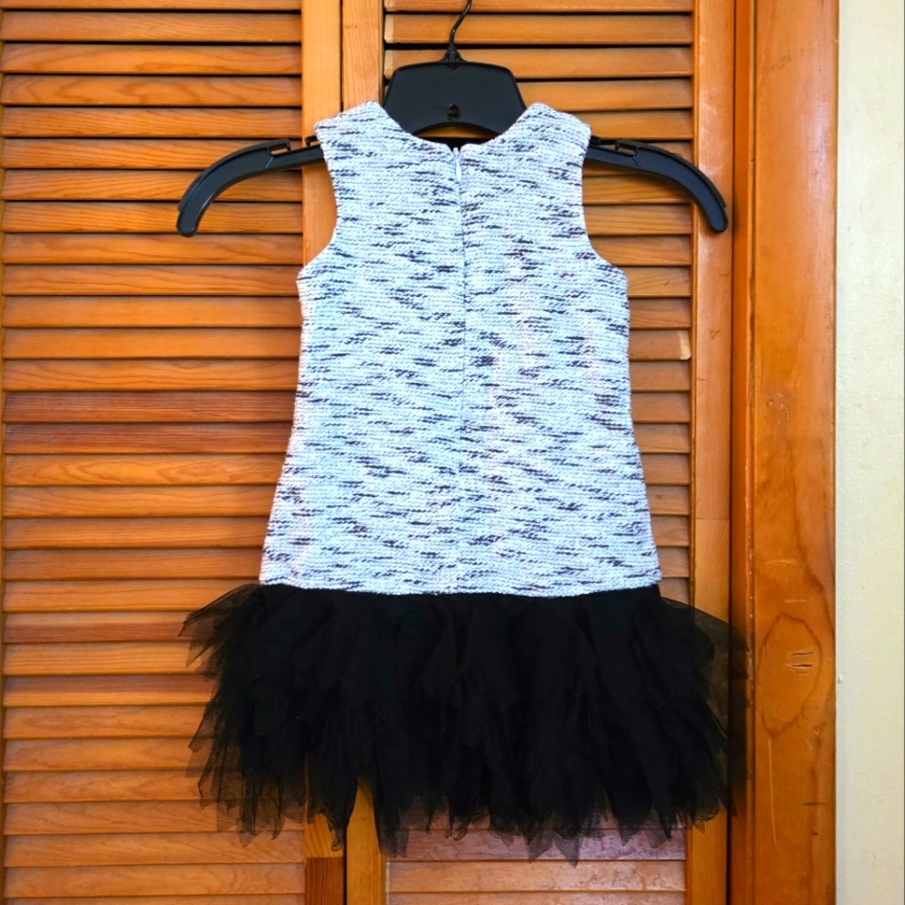 EUC Egg By Susan Lazar Girls Dress with Black Tulle Skirt Size 24 Months - Picture 2 of 3